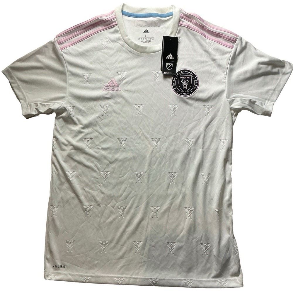 Adidas Men's White Aeroready Shirt Inter Miami Authentic Soccer Size L
